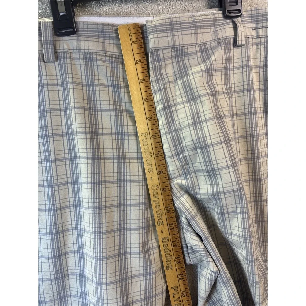 Nike Tiger Woods Collection Golf Shorts Mens 36 Gray Plaid Performance‎ Stretch